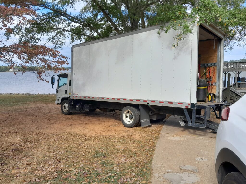 Old furniture removal from a retail store in Mooresville, NC